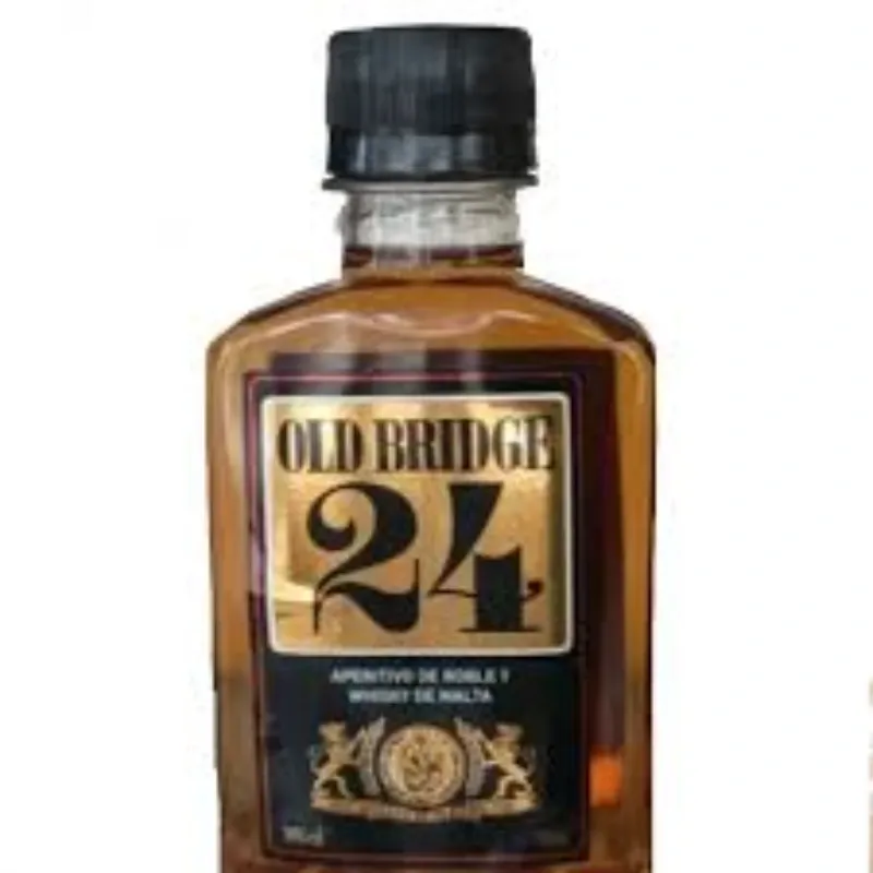 Aperitivo De Roble Y Whisky De Malta De La Marca Old Bridge 24, 200 Ml.