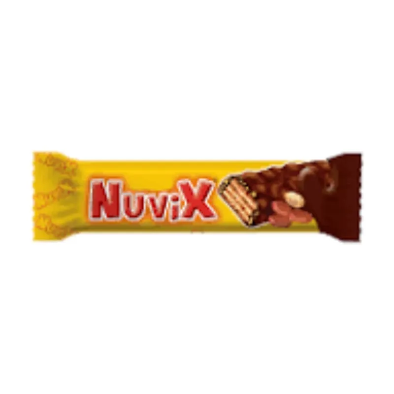 Barra De Chocolate Y Maní De La Marca Nuvix 22 Gramos.