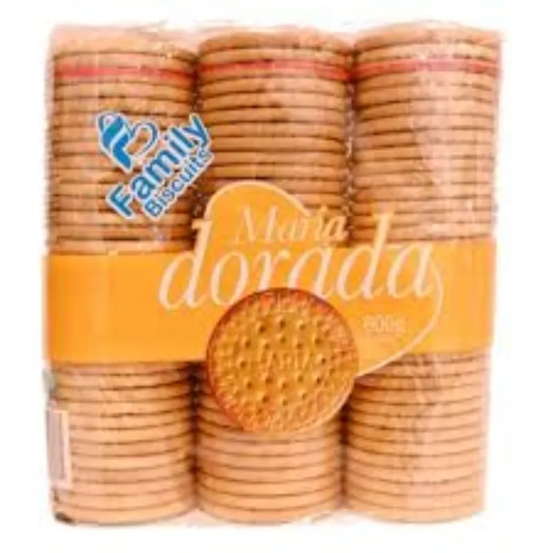 Galletas María Dorada, De La Marca Family Biscuits, 800 Gramos (4x200gr).