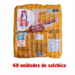 Salchichas De Pollo De La Marca Guibon, 60 Unidades, 3 Kilogramos.