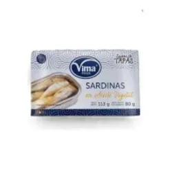 Sardinas En Aceite Vegetal De La Marca Vima Foods, 110 Gramos.
