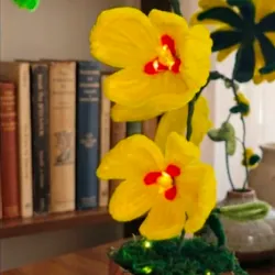 Orquídea Decorativa con Luz LED