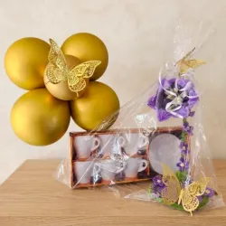 Set de Café Elegante con Globos