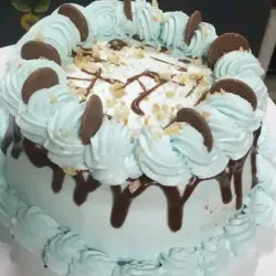 Panetela bañada en leche condensada.