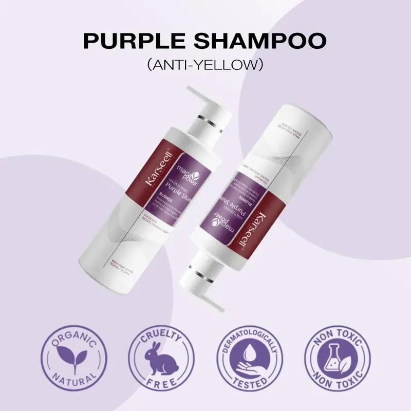 Karseell Champú Púrpura para cabello rubio