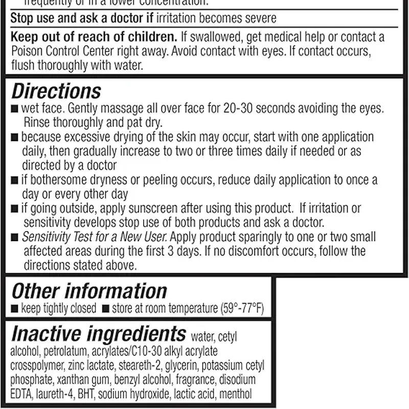 Limpiador facial para acné, control diario, máxima fuerza, 10% de peróxido de benzoílo, 5 onzas