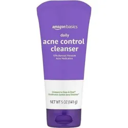 Limpiador facial para acné, control diario, máxima fuerza, 10% de peróxido de benzoílo, 5 onzas