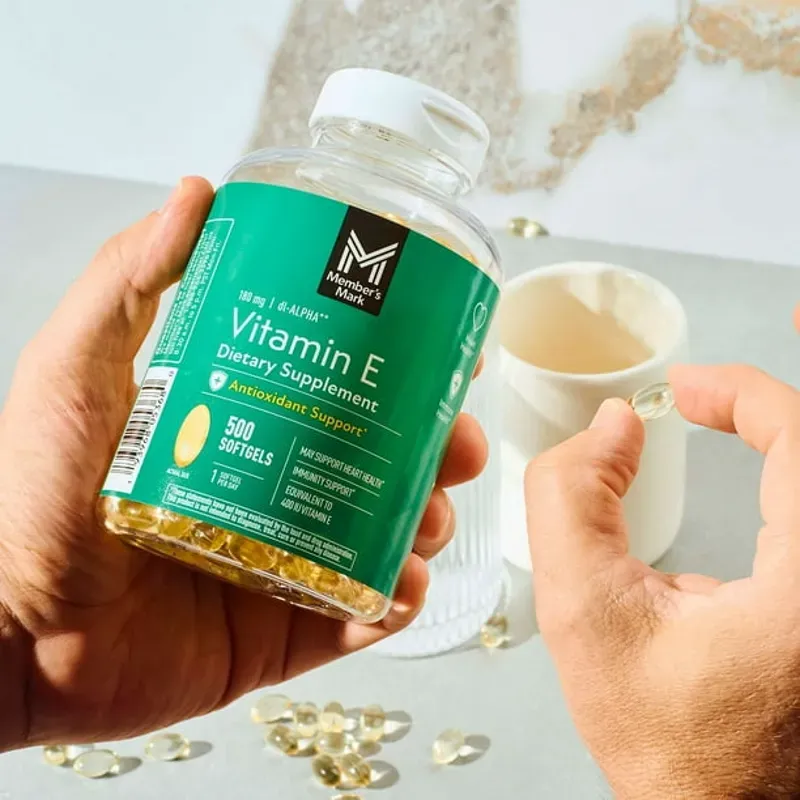 Vitamina E - Member's Mark - 180mg - 500 capsulas de Gel