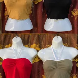 BLUSAS TOP CON BORDE BLANCO 