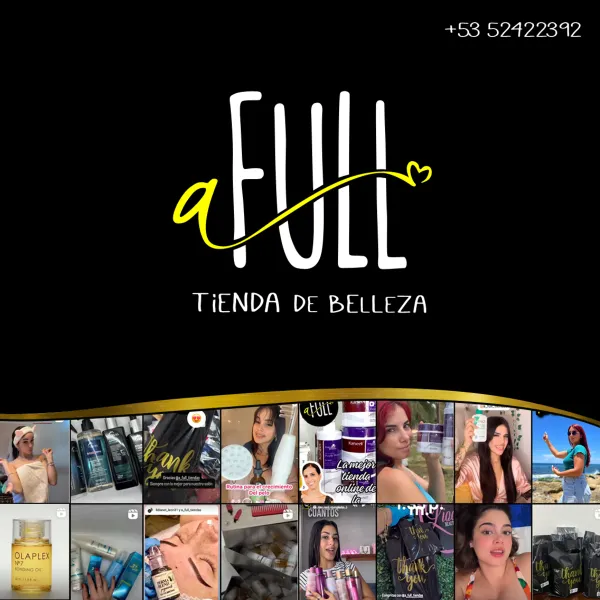 A FULL TIENDAS / VENTA DE PRODUCTOS DE BELLEZA
Belleza, cosmética y cuidado personal
📌 PLAYA , MIRAMAR ,+53 52422392
🛵 : MENSAJERIA EN TODA LA HABANA.
( ENTREGAS GRATIS EN COMPRAS +50 USD )