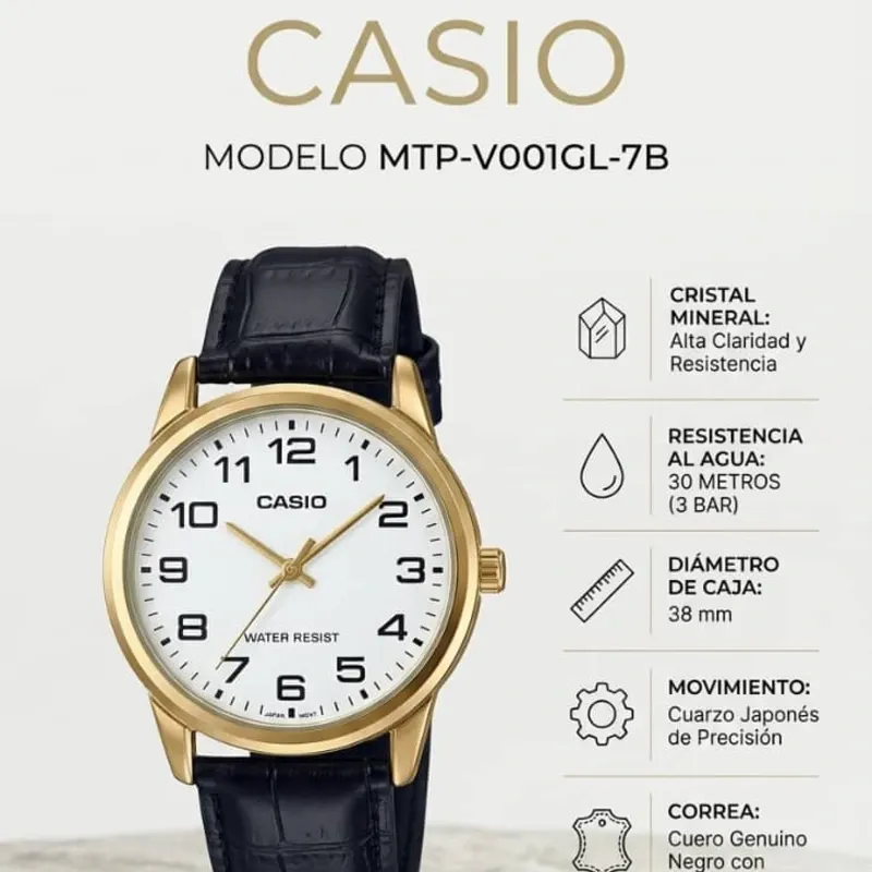 Reloj Casi de Hombre 38mm