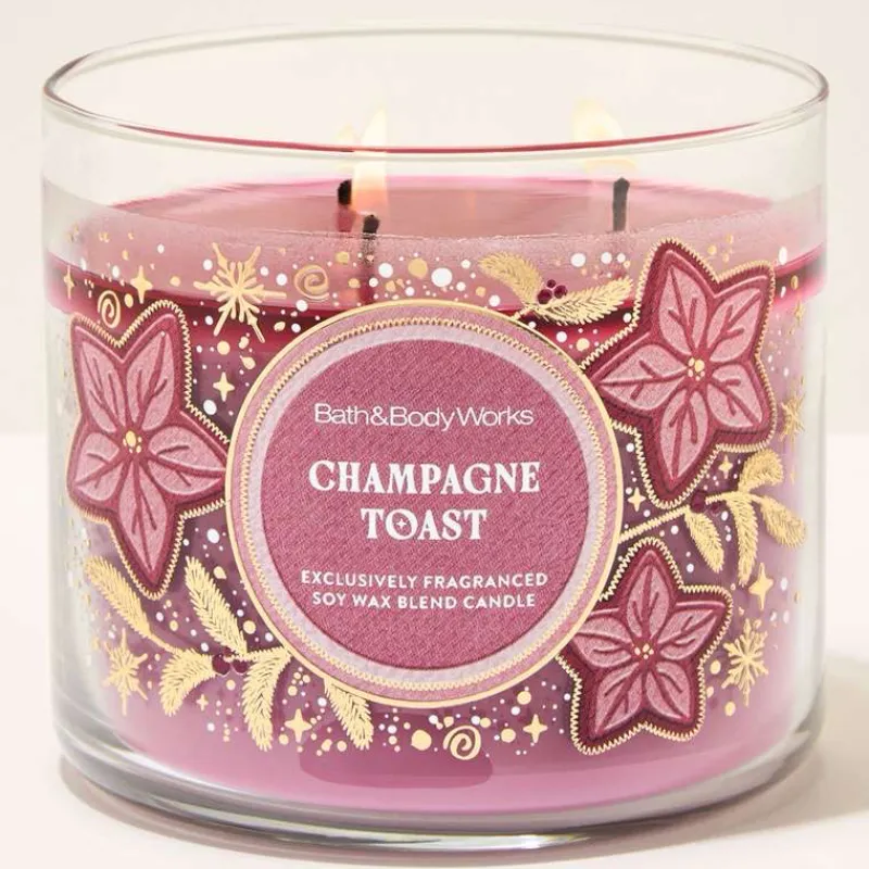 Vela Champagne Toast 3 mechas