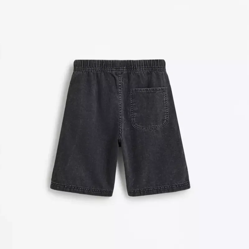Bermuda jogger denim negro