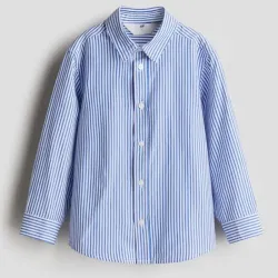 Camisa de rayas azul H&M
