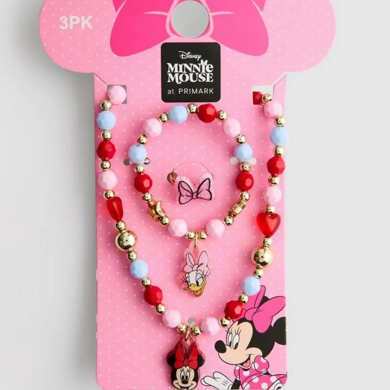 Conjunto de joyas de Minnie Mouse de Disney de 3 piezas