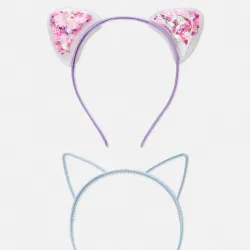 Diademas con orejas de gato (paquete de 2)