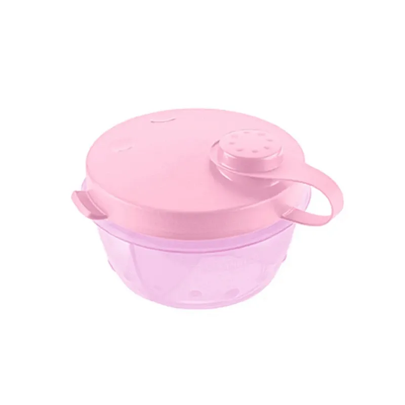 Envase de leche en polvo de 280 ml, azul y rosado