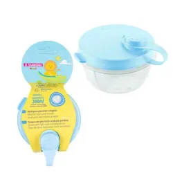 Envase de leche en polvo de 280 ml, azul y rosado