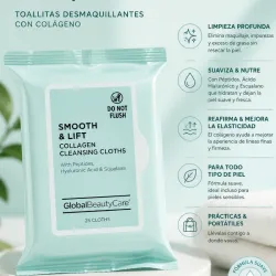 Global Beauty Care – Smooth & Lift Collagen Cleansing Cloths ✨🩵