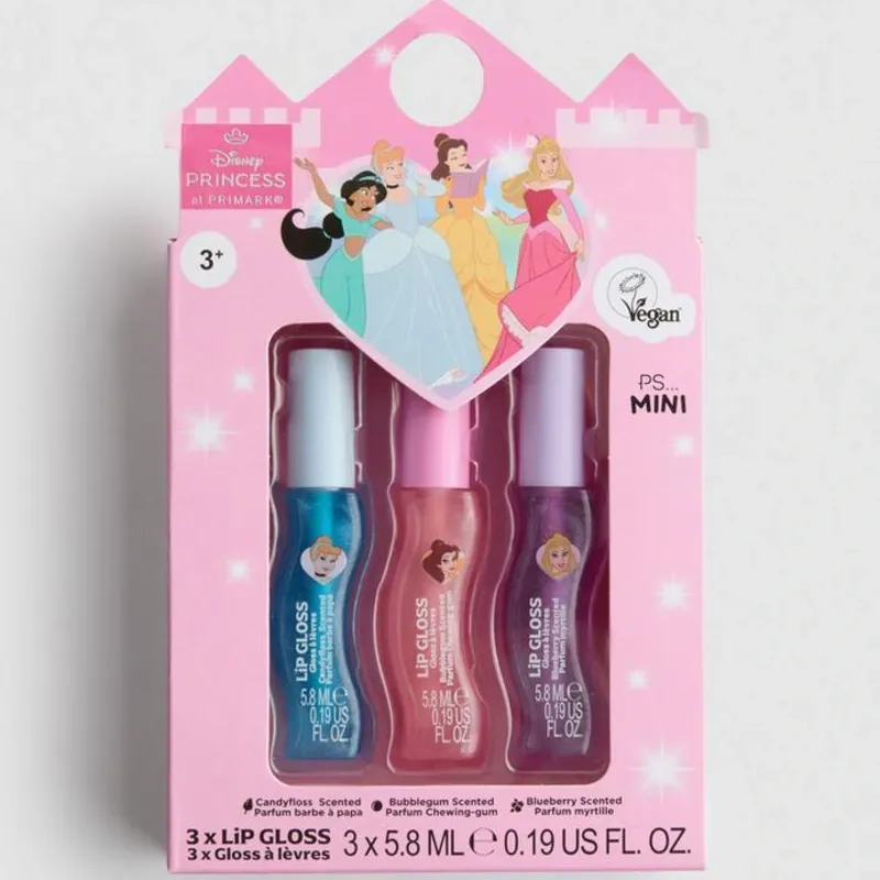 Paquete de 3 bálsamos labiales de mini princesas Disney