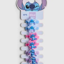 Paquete de 6 gomas para el pelo de Stitch de Disney