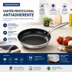 Sartén Profesional Antiadherente Tramontina – 24 cm