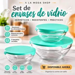 Set de Bowls de Vidrio con Tapas