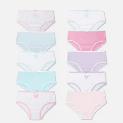 Set de braguitas de niñas de corazones.