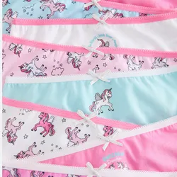 Set de braguitas de niñas de unicornios.