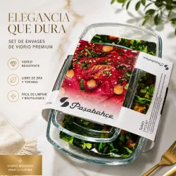 Set de Envases de Vidrio Premium Pasabahçe 🍽️✨