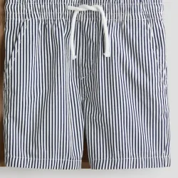 Short corto de algodón con estampado de rayas