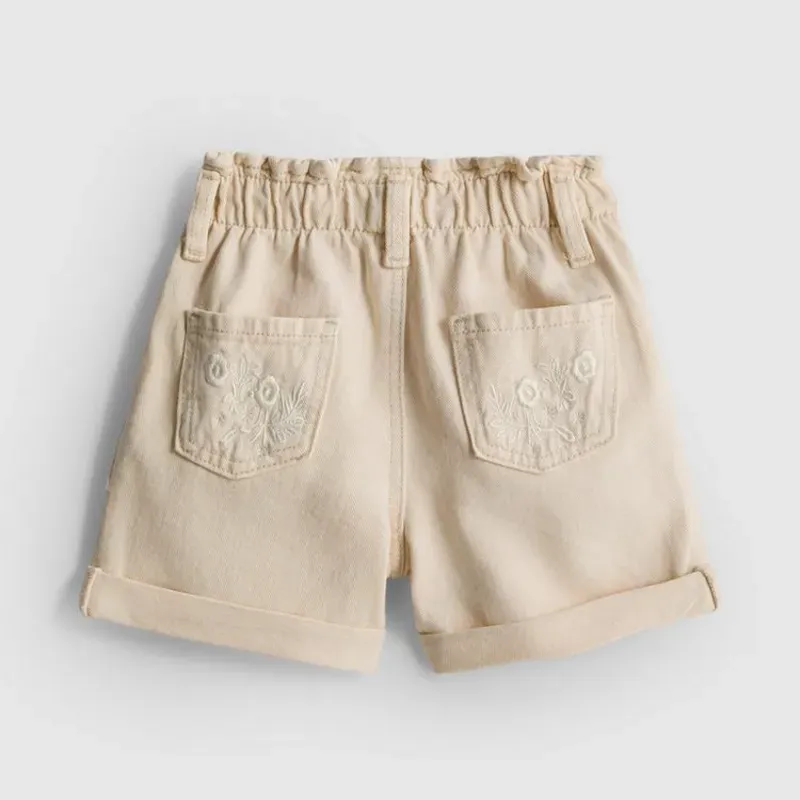 Shorts vaqueros bordados con estampado