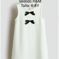Vestido Blanco con lazos