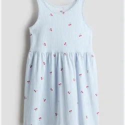 Vestido de algodón y estampado