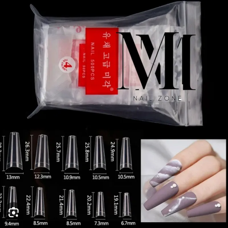 Uñas coffin 500 tips 