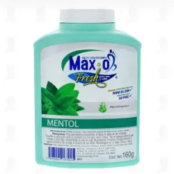 Talco Desodorante Max-O Fresh para pies y axilas aroma a mentol
