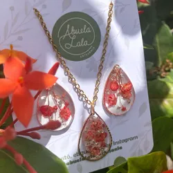 Aretes + colgante Lizt