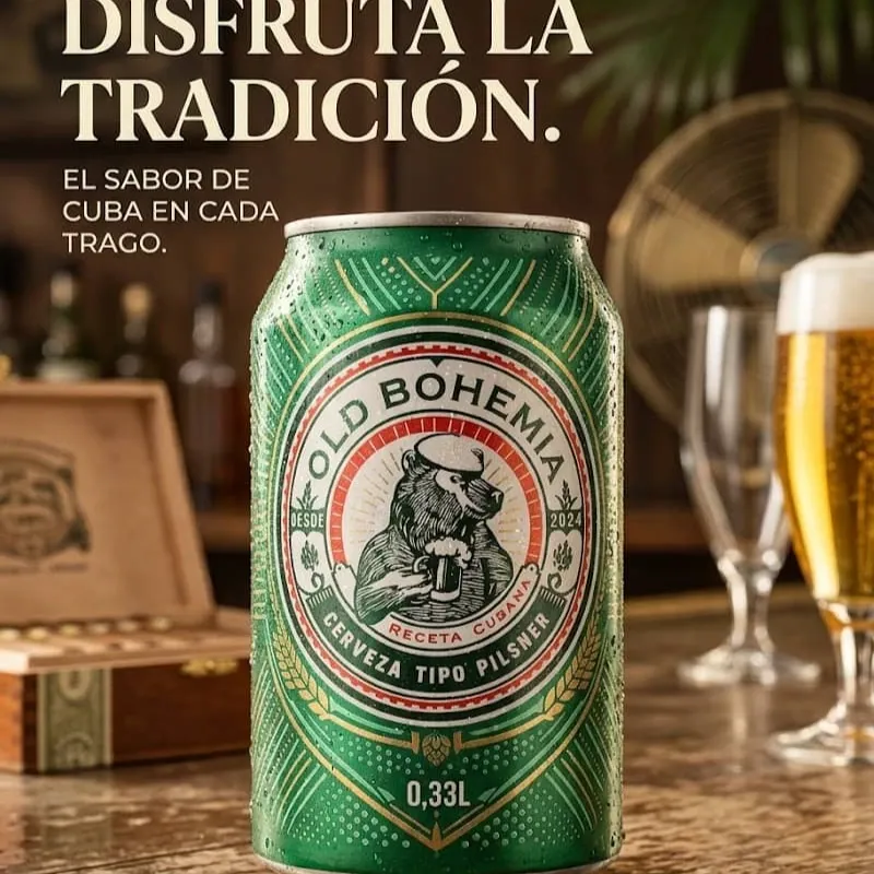 Cerveza Old Bohemia. Tipo Pilsner