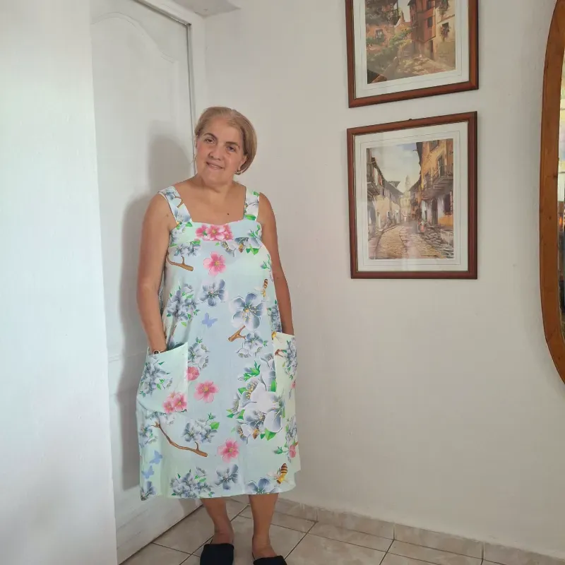 Bata de casa Frescura Azul