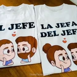 Pulovers blancos de pareja 