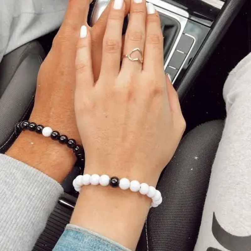Pulseras de perlas de pareja 