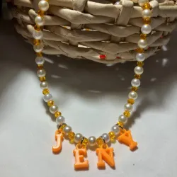 Collar de perlas con sharoski y tu nombre