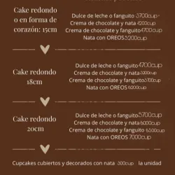 Precio de los cake