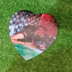 Rompecabezas en forma de corazón 