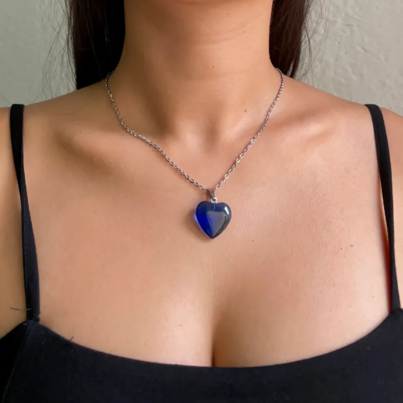 Collar Blue Heart 