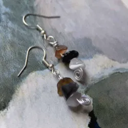 Aretes de piedra Ágata  