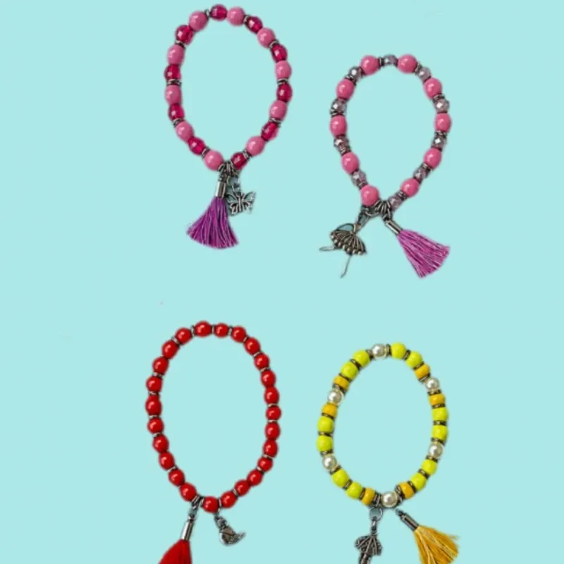 Pulseras de borlas