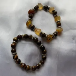 Pulseras de piedra ojo de tigre 