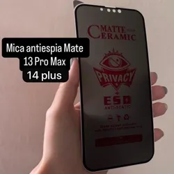 Mica antiespia mate de cerámica para iPhone 13 Pro Max/14 plus