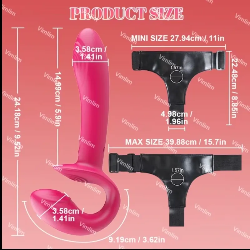 Arnés Doble Dildo Vibrador Premium 